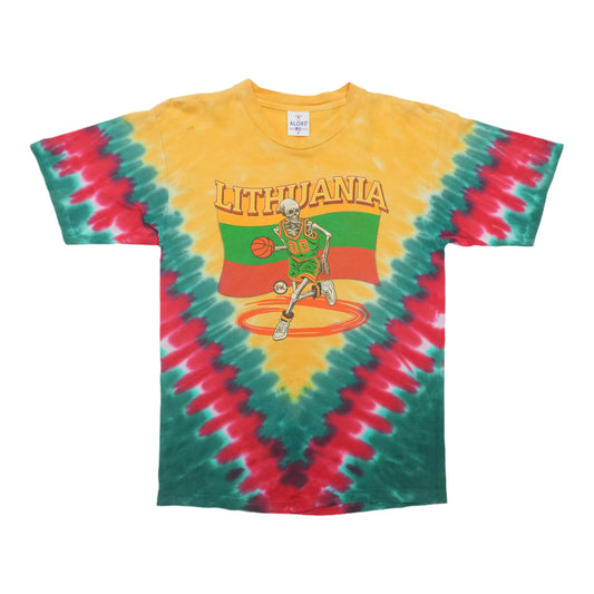 1992 Lithuania Basketball Tie Dye Shirt Front