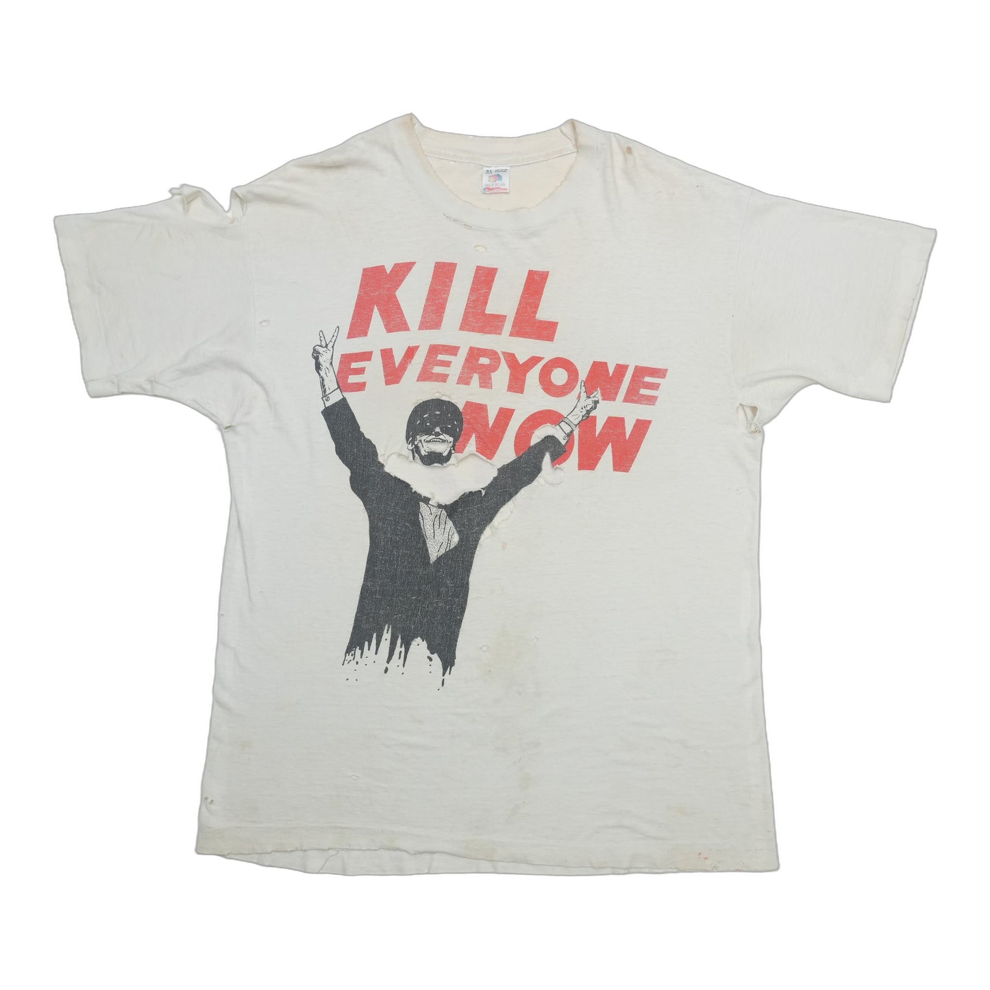1990s No Means No Kill Everyone Now Shirt Front
