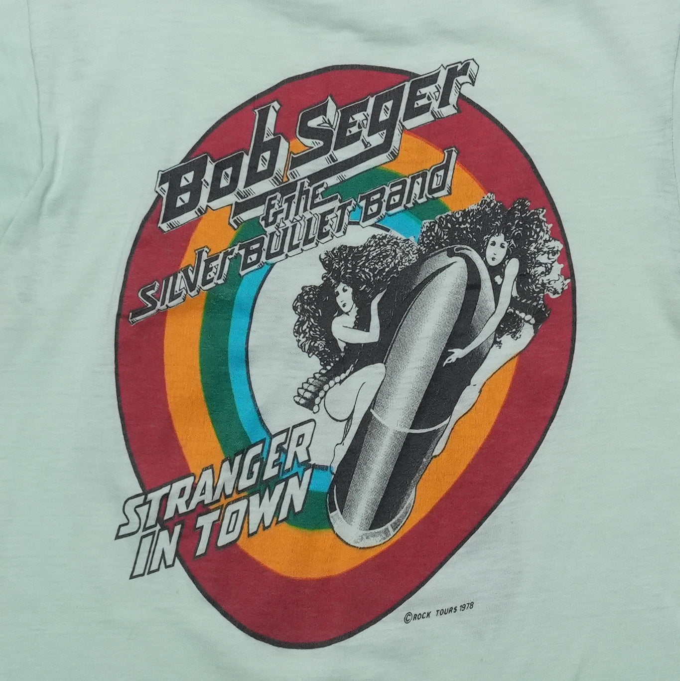 1978 Bob Seger Stranger In Town Tour Shirt Detail