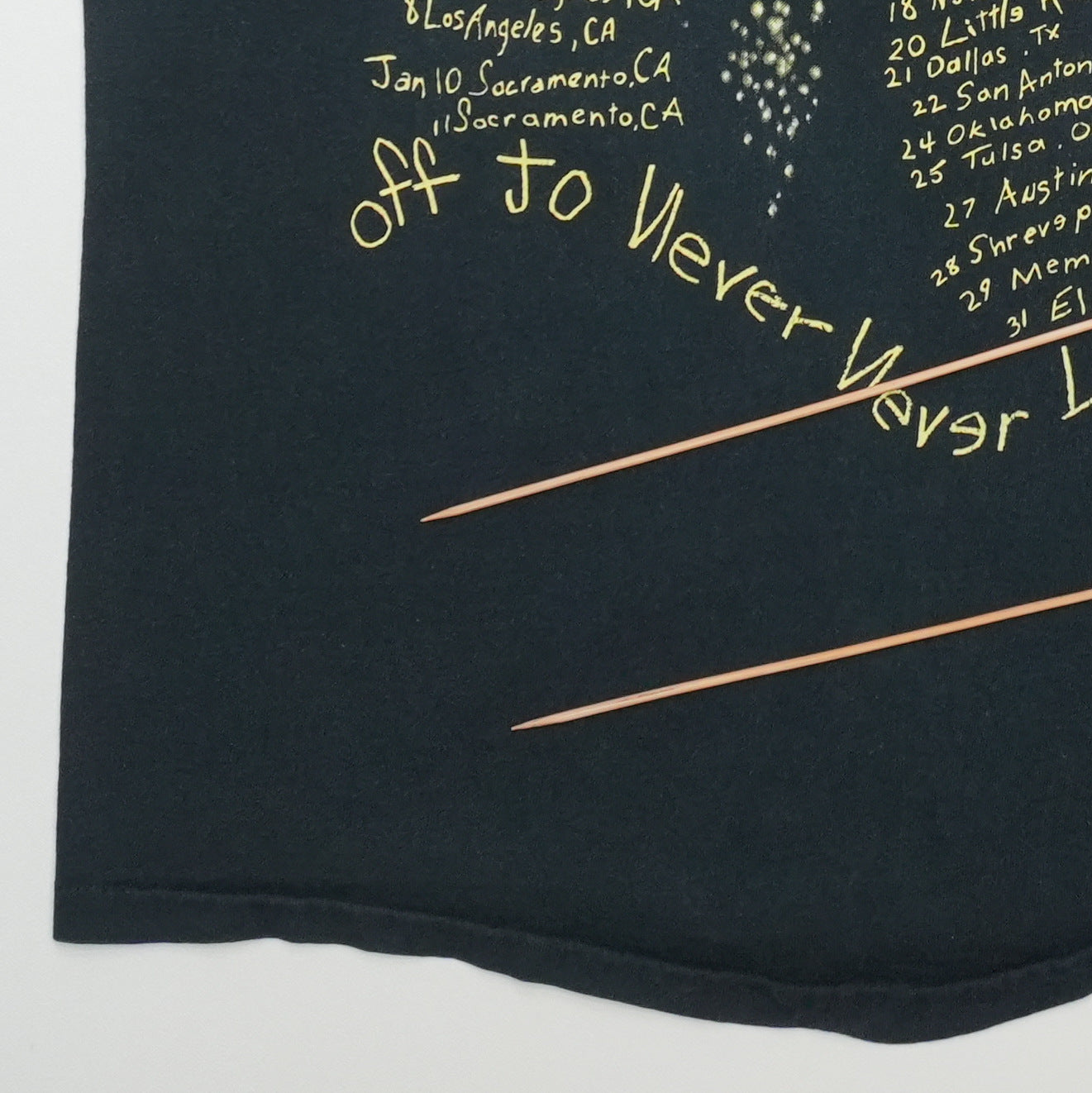 1991 Metallica Enter Sandman Tour Shirt Back Detail 2