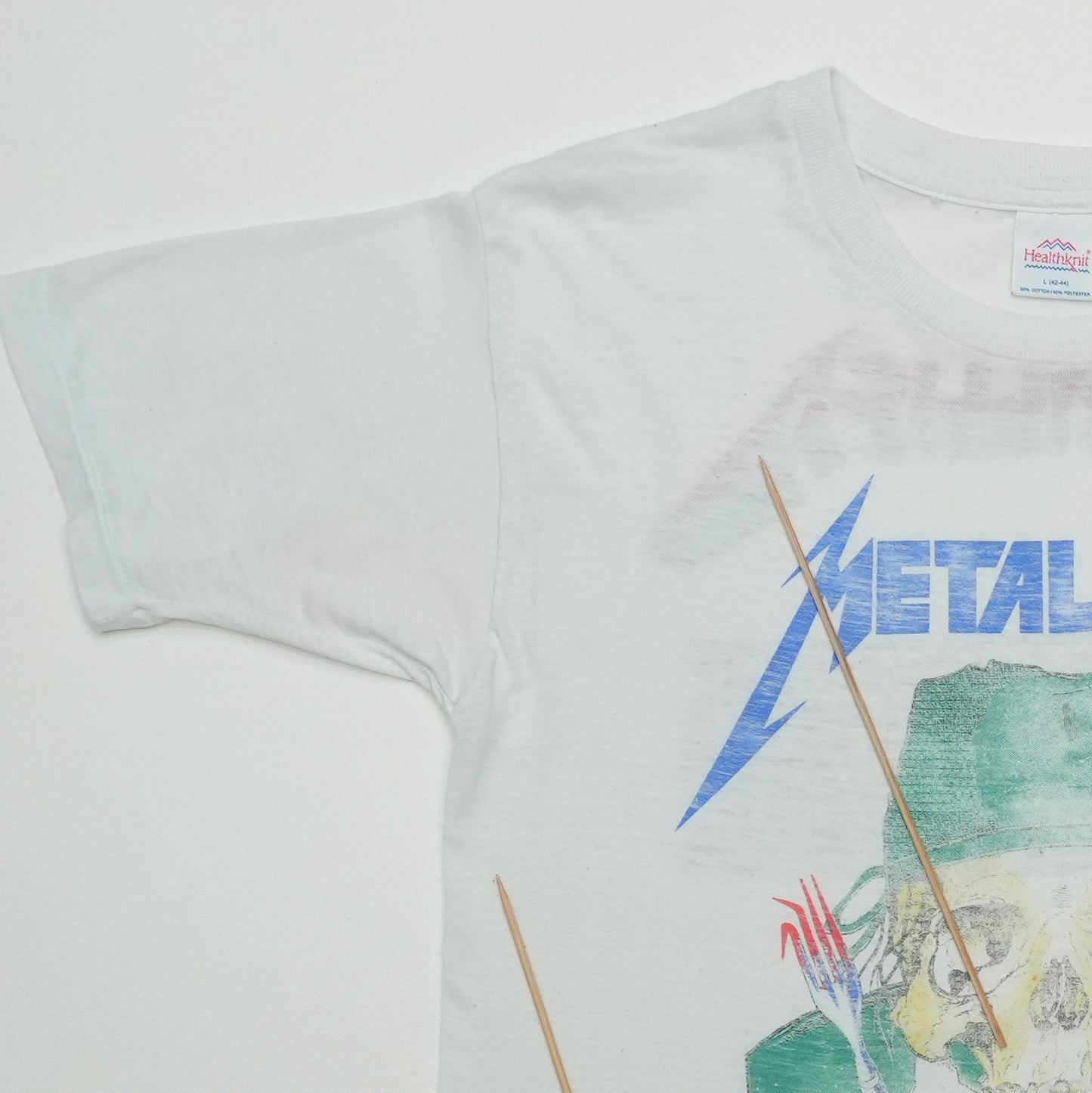 1987 Metallica Crash Course in Brain Surgery Shirt Front Detail 3