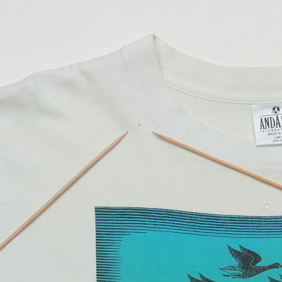 1990s M.C. Escher Sky And Water Art Shirt Detail