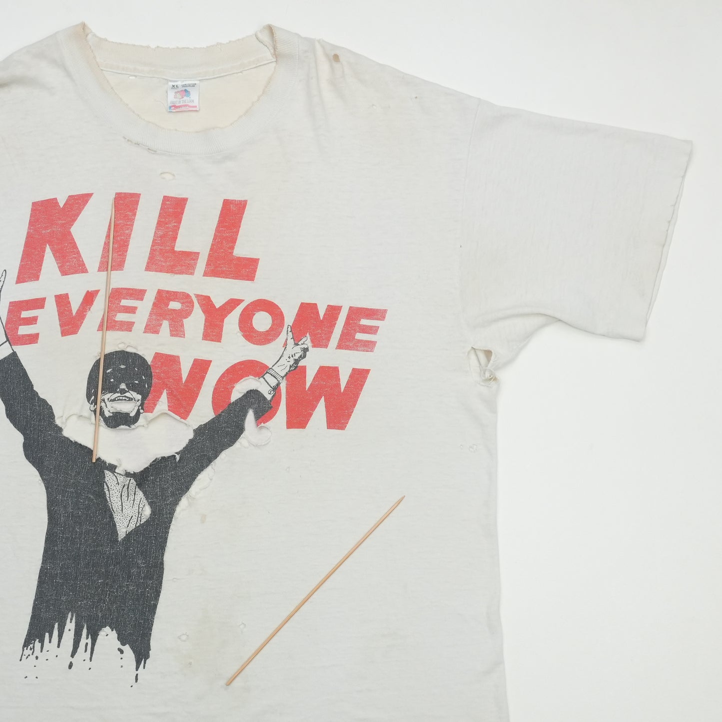 1990s No Means No Kill Everyone Now Shirt Detail 4