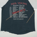 1983 Neil Young Everybody's Rockin Tour Raglan Shirt Detail 8