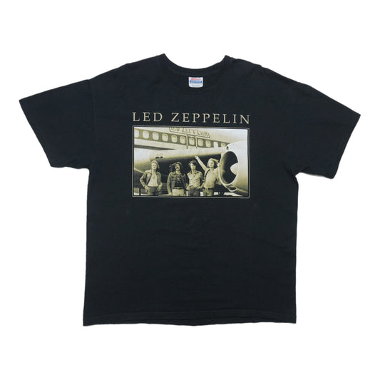 2005 Led Zeppelin Starship Plane Photo Shirt Front