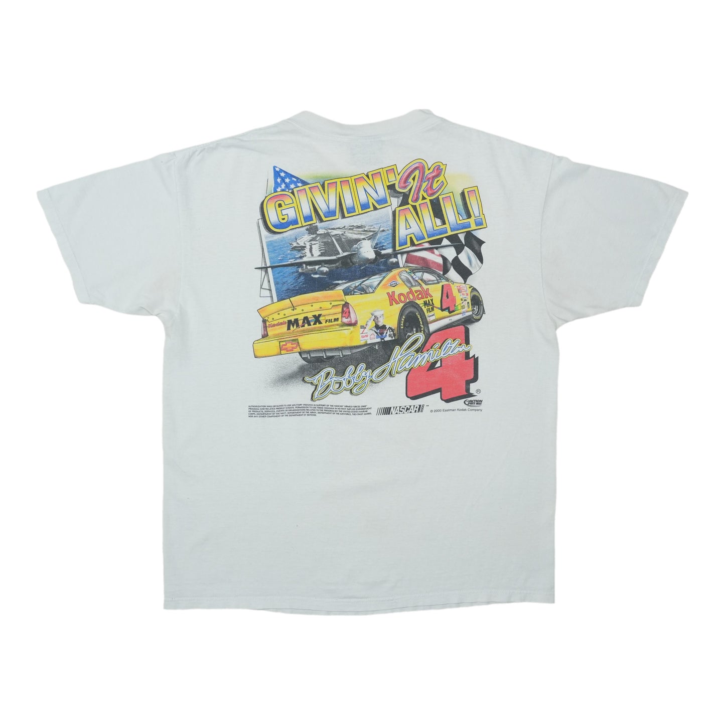 2000 Bobby Hamilton Nascar Shirt Back