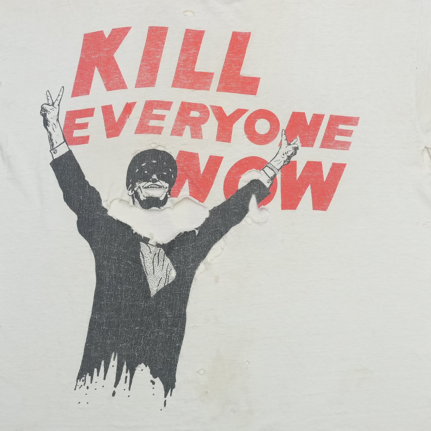 1990s No Means No Kill Everyone Now Shirt Detail 2