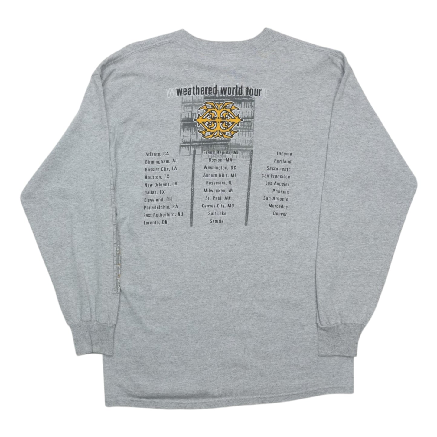 2003 Creed Weathered World Tour Long Sleeve Shirt Back