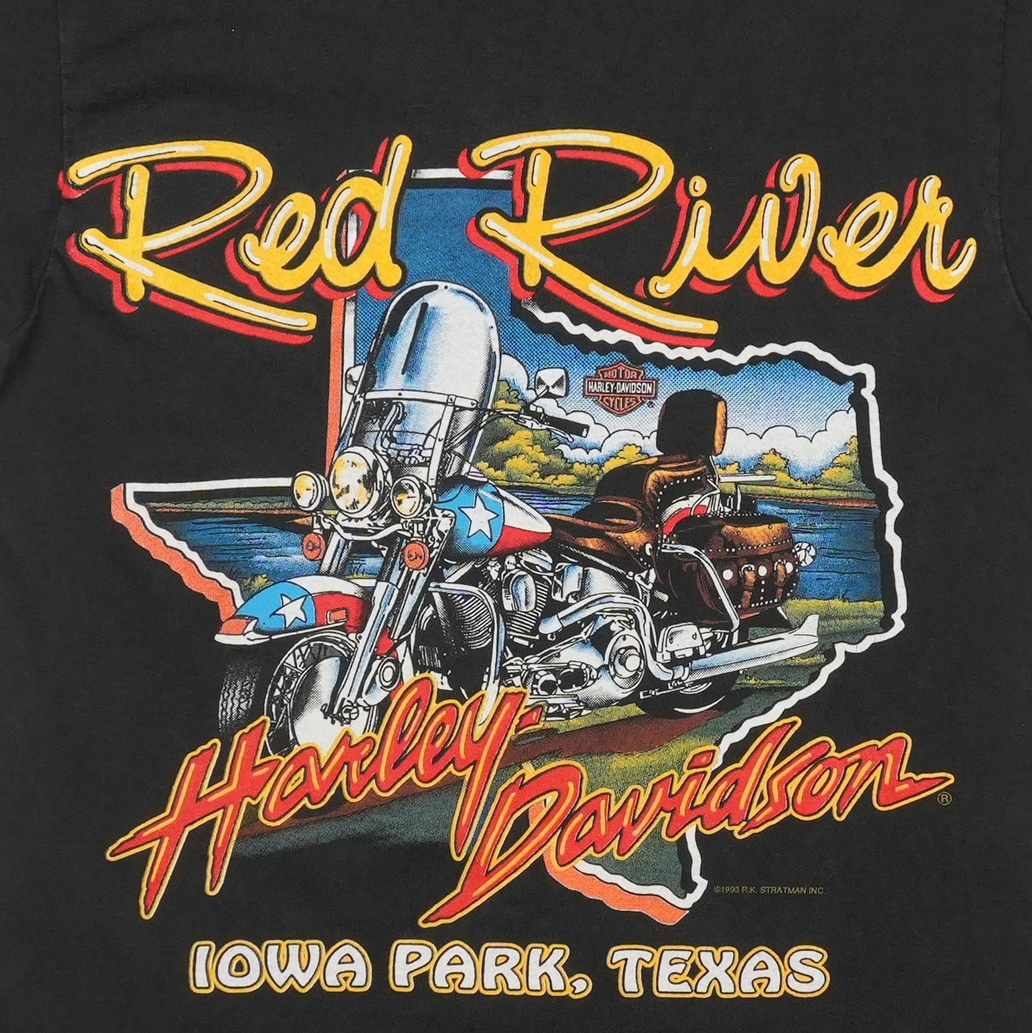 1989 Harley Davidson Iowa Park Texas Shirt Back Detail 1