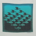 1990s M.C. Escher Sky And Water Art Shirt Detail