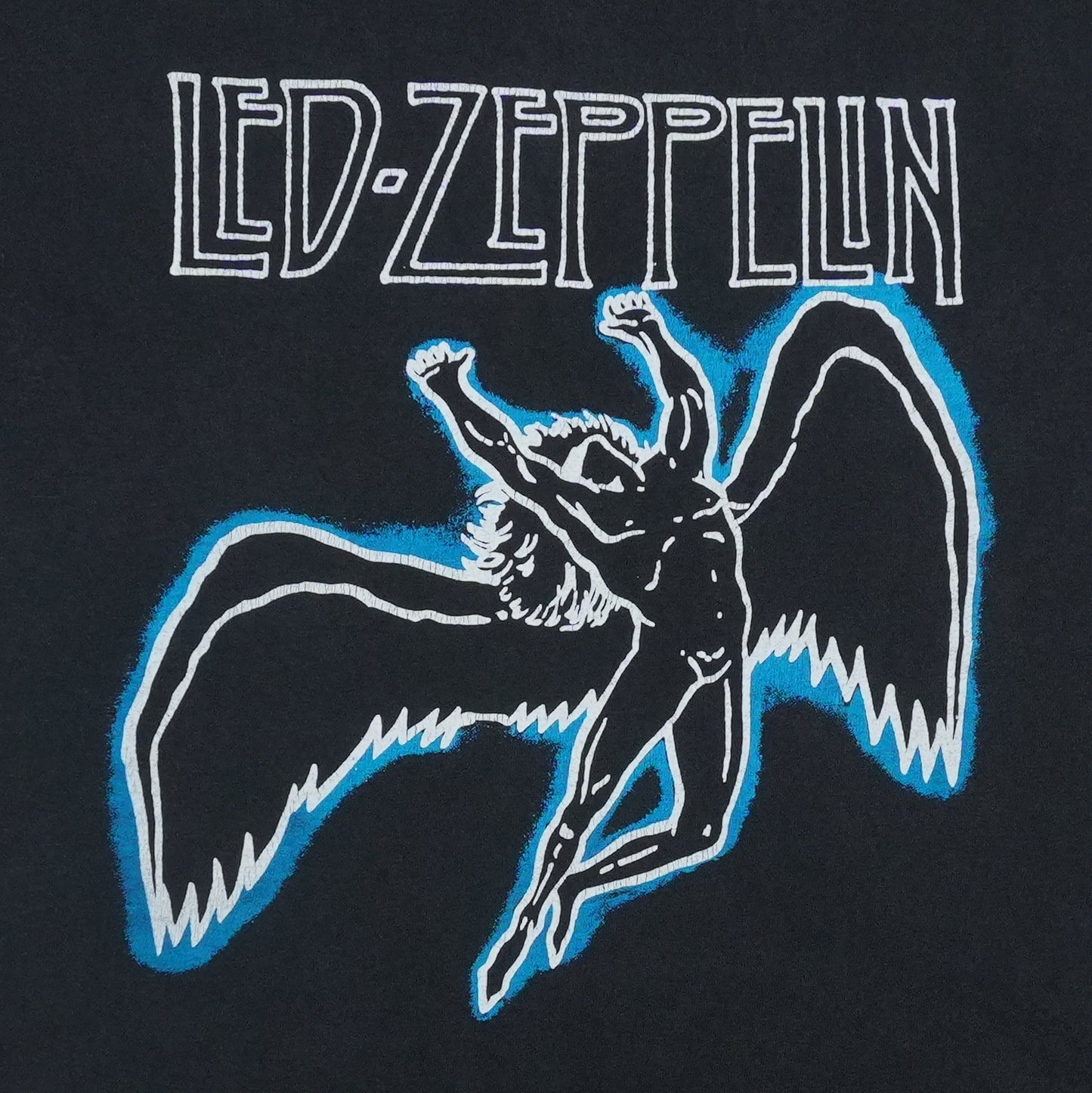 1990s Led Zeppelin Icarus Swan Song Shirt Front Graphic