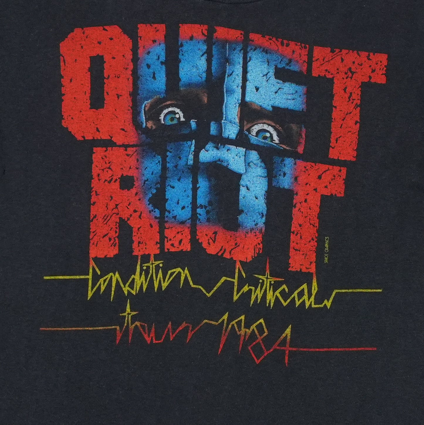 1984 Quiet Riot Condition Critical Tour Shirt Detail 2