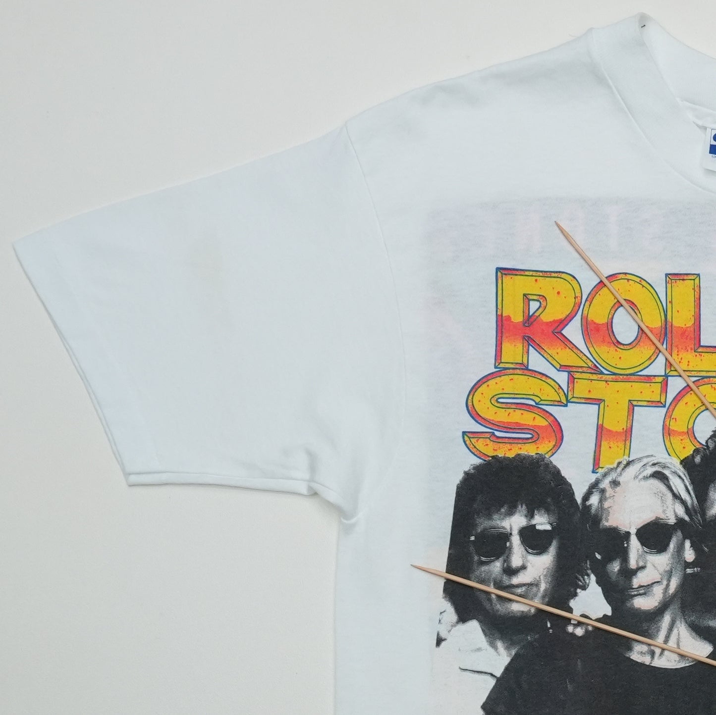 1989 Rolling Stones Steel Wheels North American Tour Shirt Front Detail 3