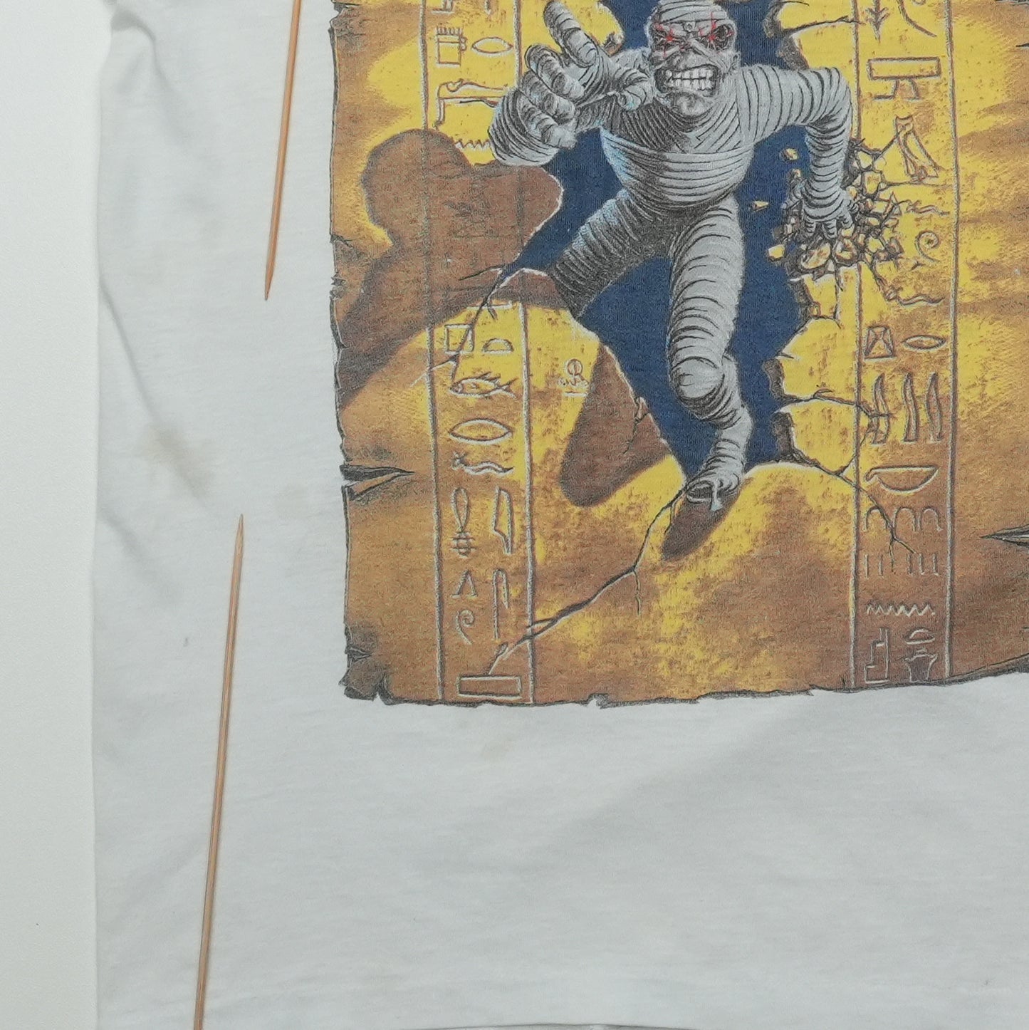 1985 Iron Maiden World Slavery Tour Shirt Detail 2