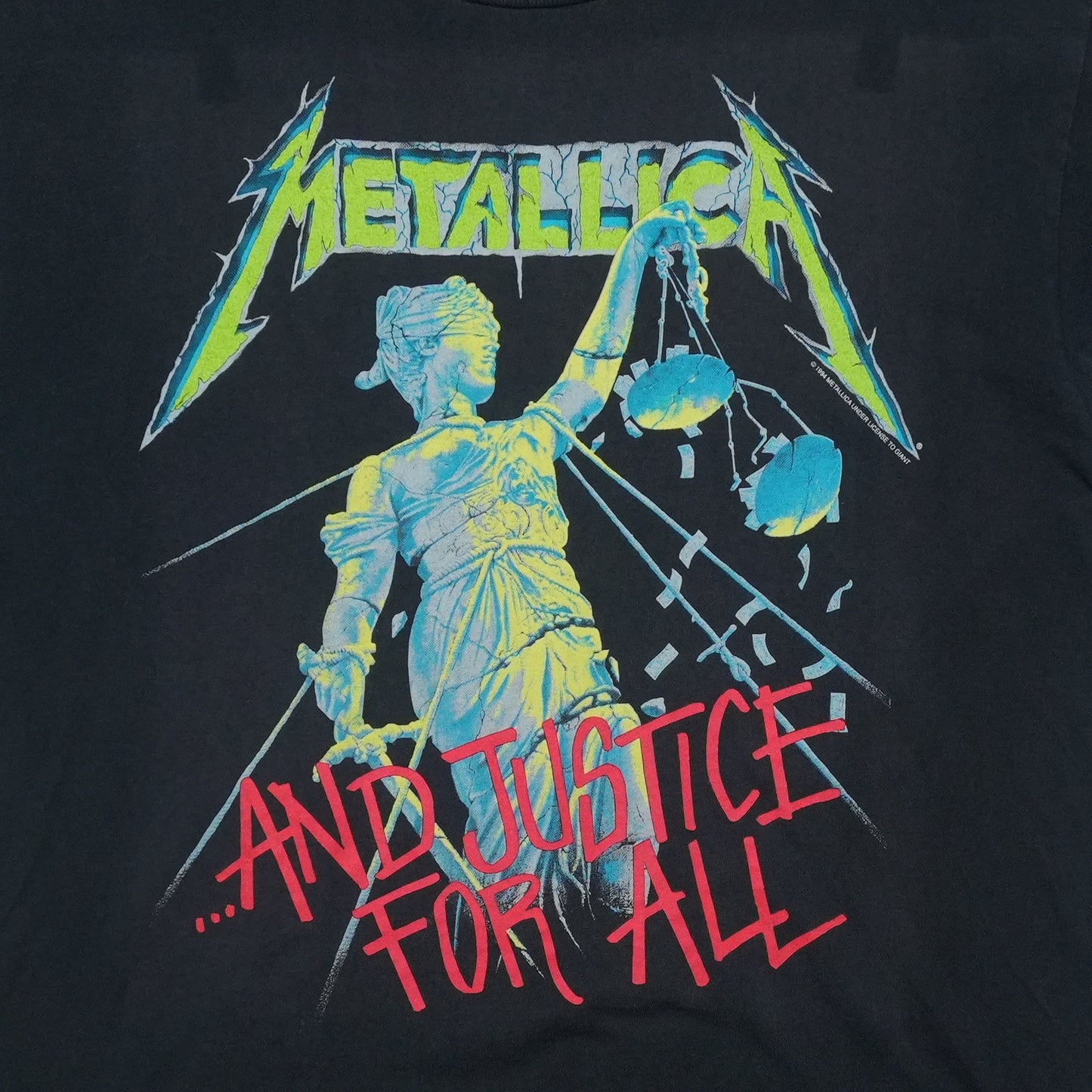 1994 Metallica And Justice for All Shirt Detail 1