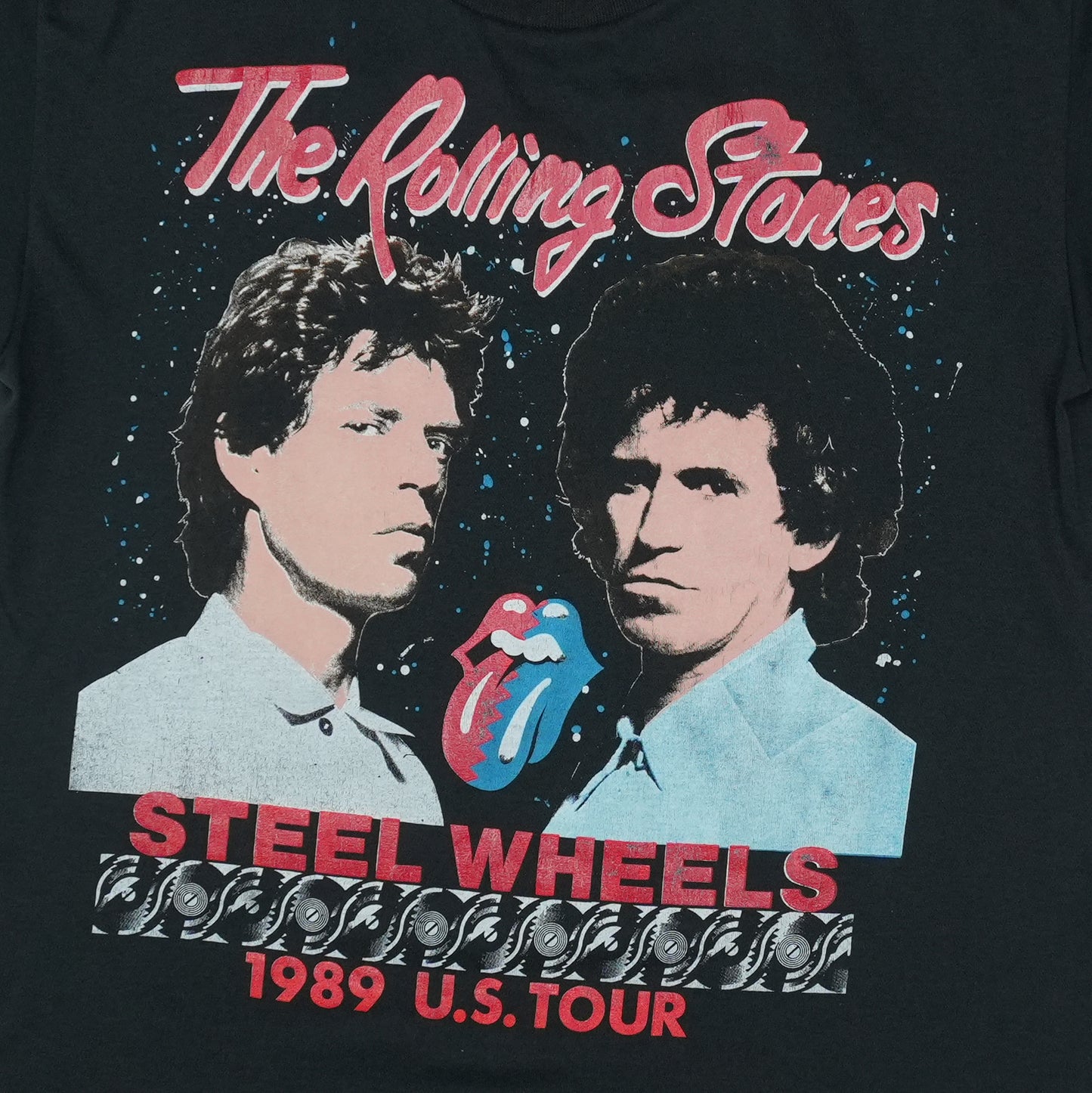 1989 Rolling Stones Steel Wheels US Tour Shirt Detail 2