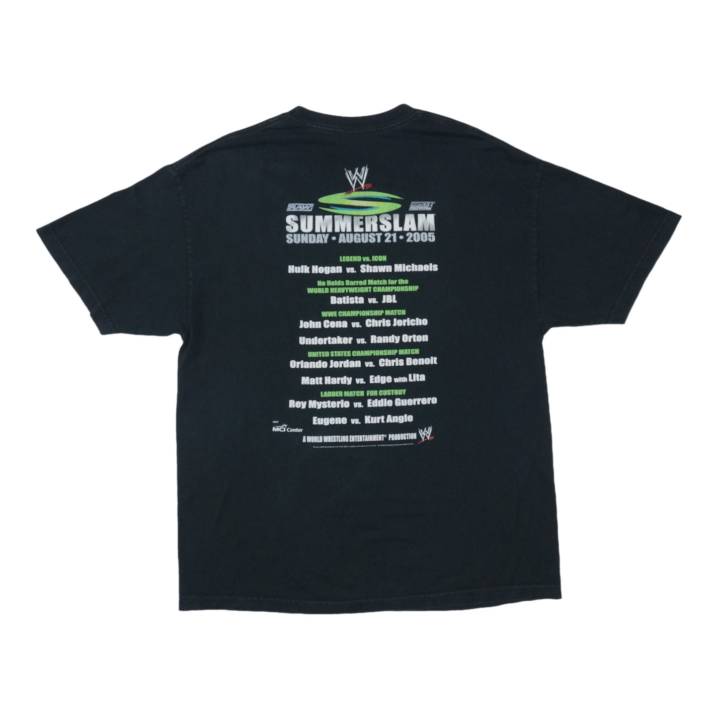 2005 WWE SummerSlam Hogan vs Michaels Shirt Back