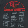 1981 Iron Maiden Killer World Tour Shirt Detail 3