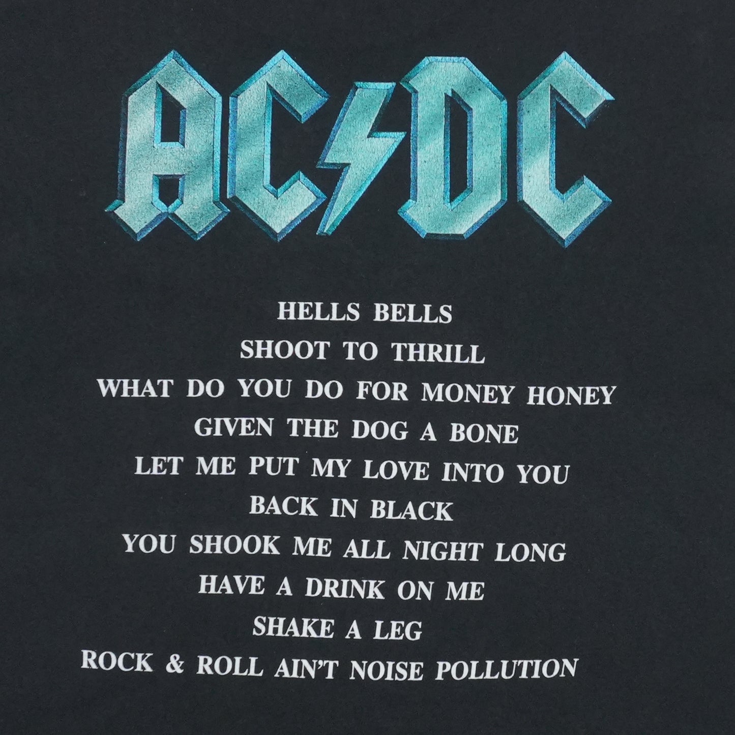 1996 AC/DC Back in Black Shirt Back Detail 1