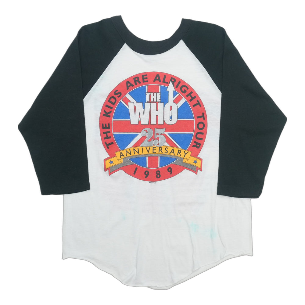 1989 The Who The Kids Are Alright Tour Raglan Shirt Front