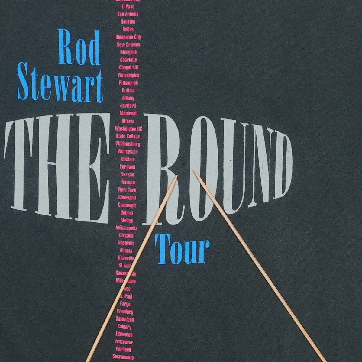 1996 Rod Stewart In The Round Tour Shirt Detail 5