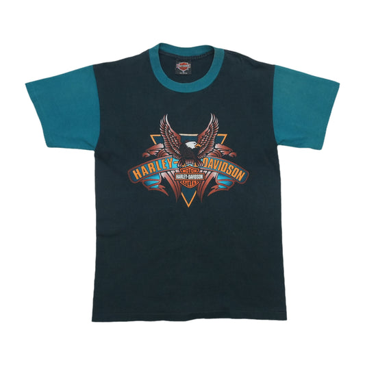 1990s Harley Davidson Cycle Nuts Boise Idaho Shirt Front