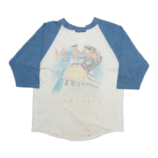 1983 Def Leppard Pyromania Tour Raglan Shirt Front