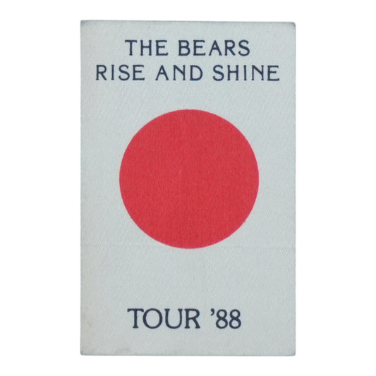 1988 The Bears Rise and Shine Tour Event Backstage Pass - front