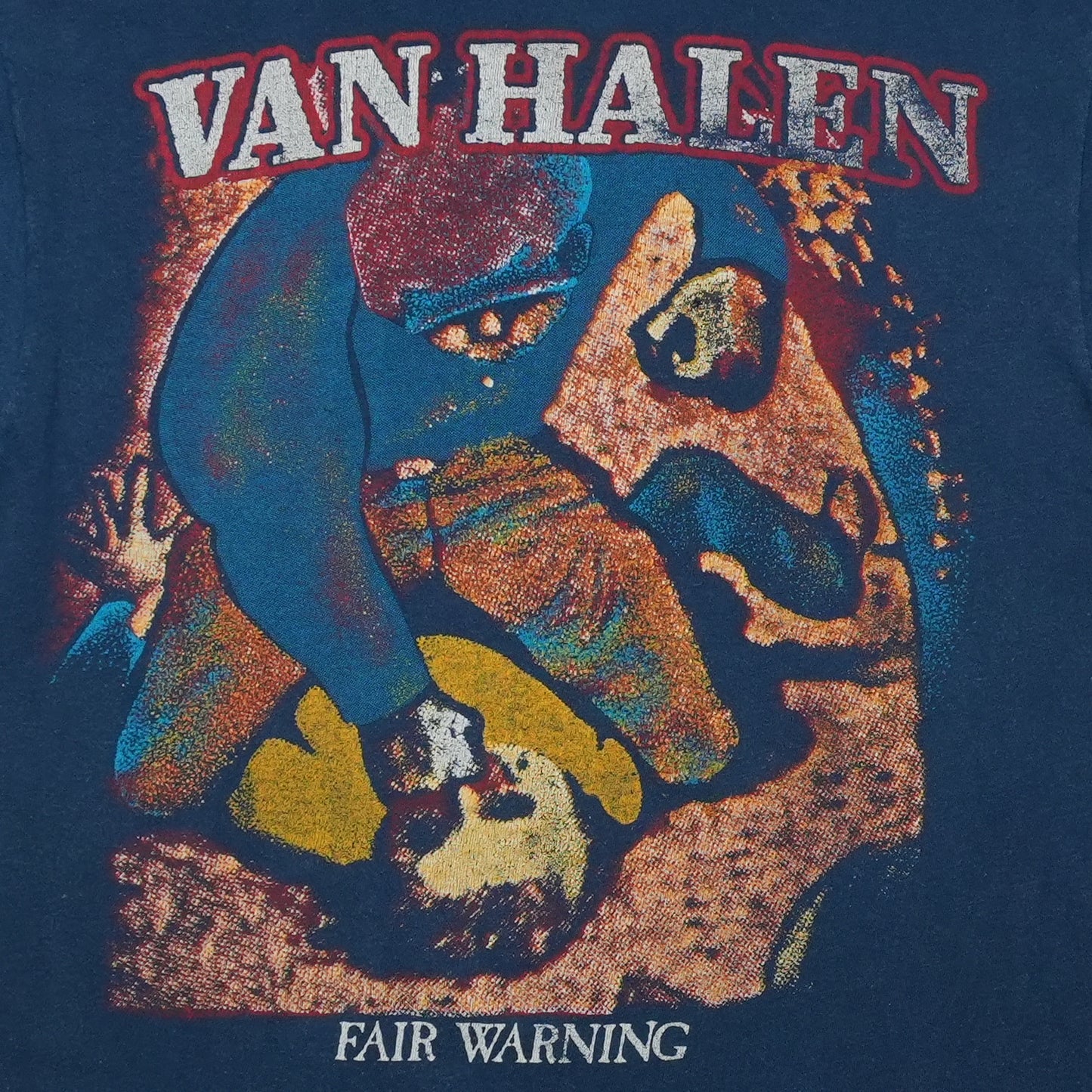 1981 Van Halen Fair Warning Tour Shirt Detail