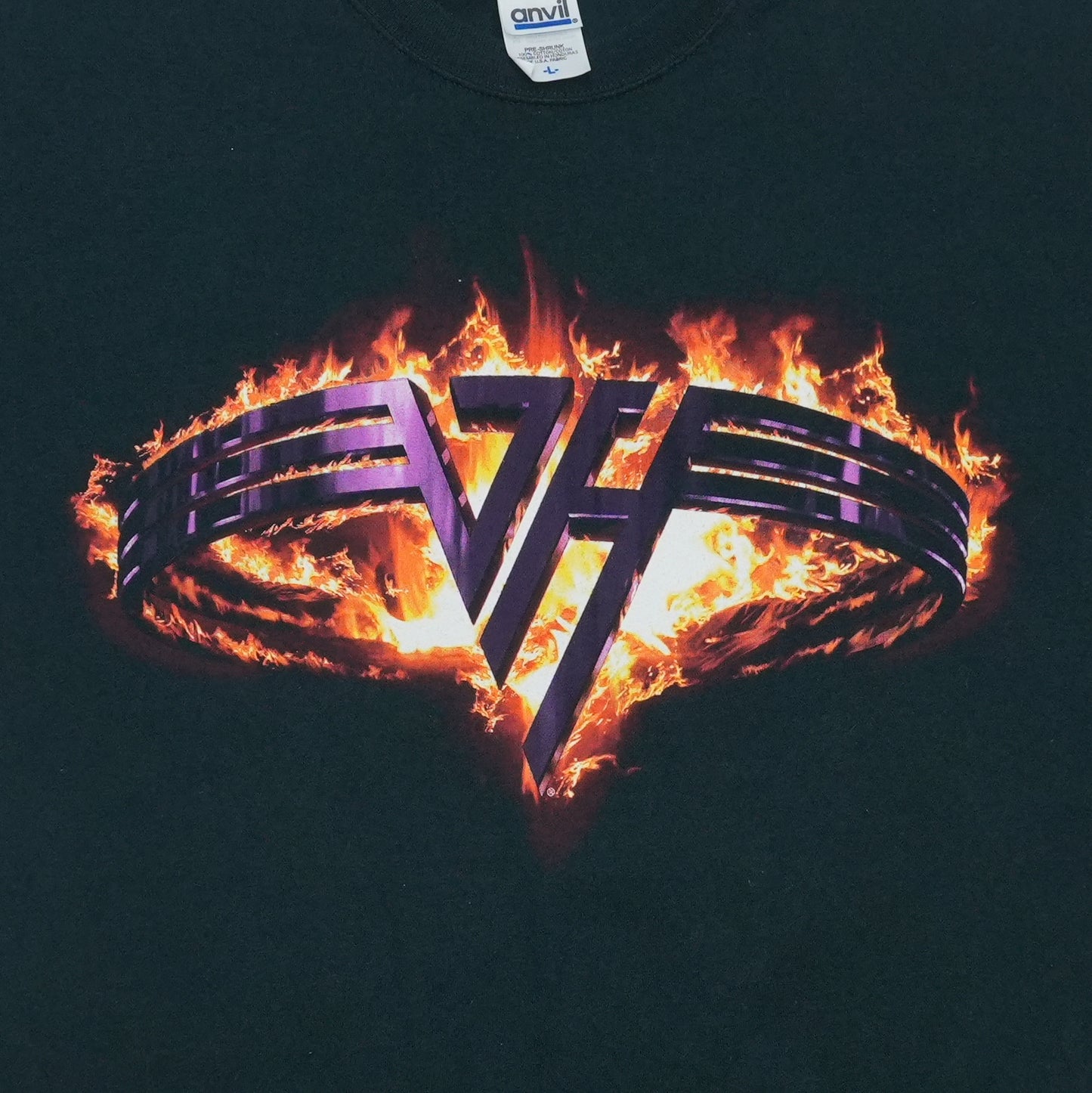 2000s Van Halen VH Kicks Ass Shirt Front Detail 1