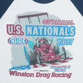 1987 NHRA US Nationals Winston Drag Racing Raglan Shirt Detail 2