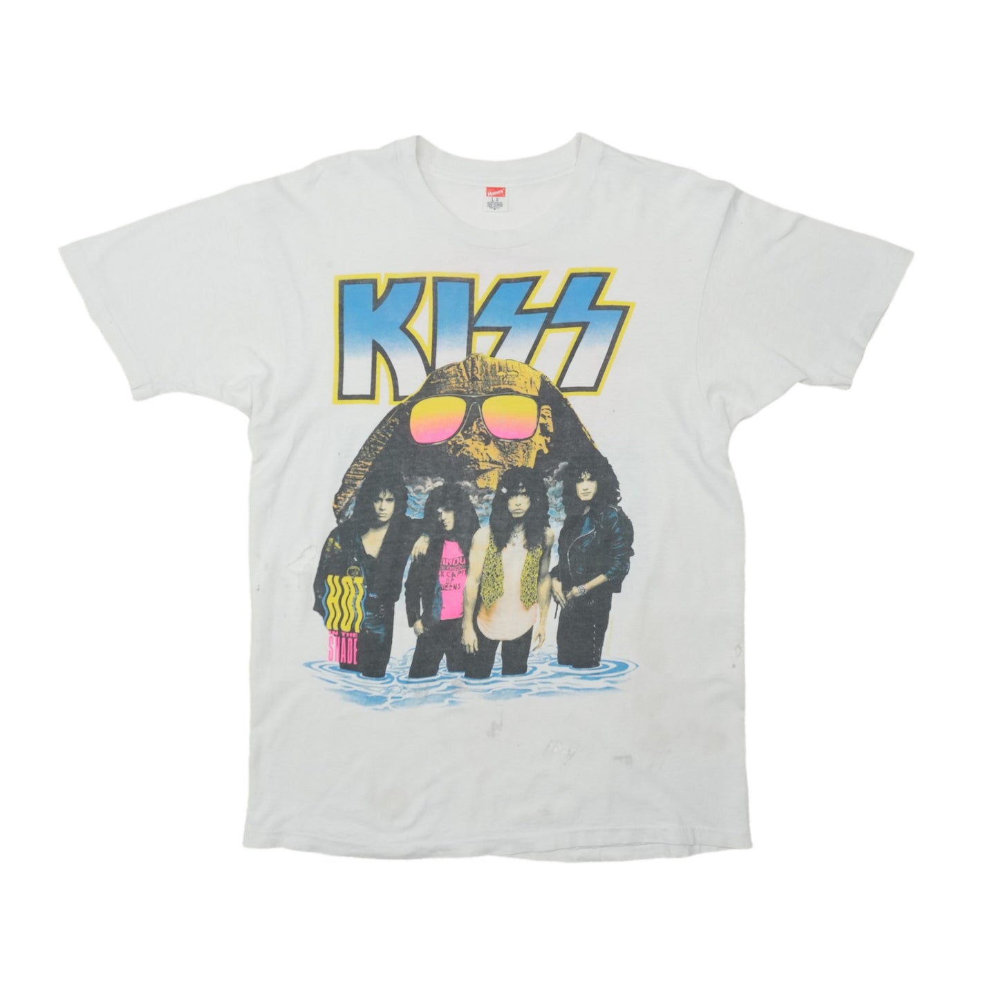 1990 KISS Hot In The Shade Tour Shirt Front