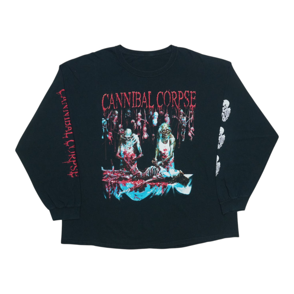 1990s Cannibal Corpse Butchered at Birth Long Sleeve Shirt Front