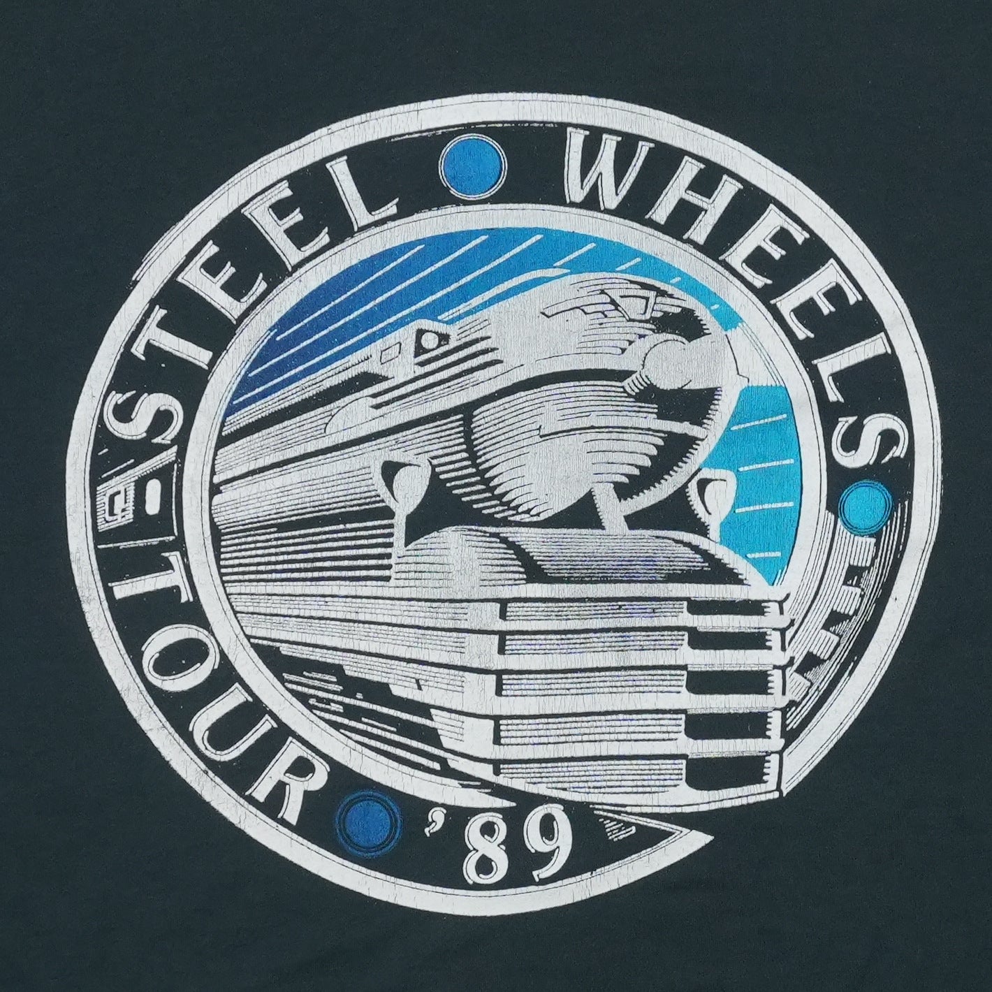 1989 Rolling Stones Steel Wheels Tour Shirt Front Detail 2
