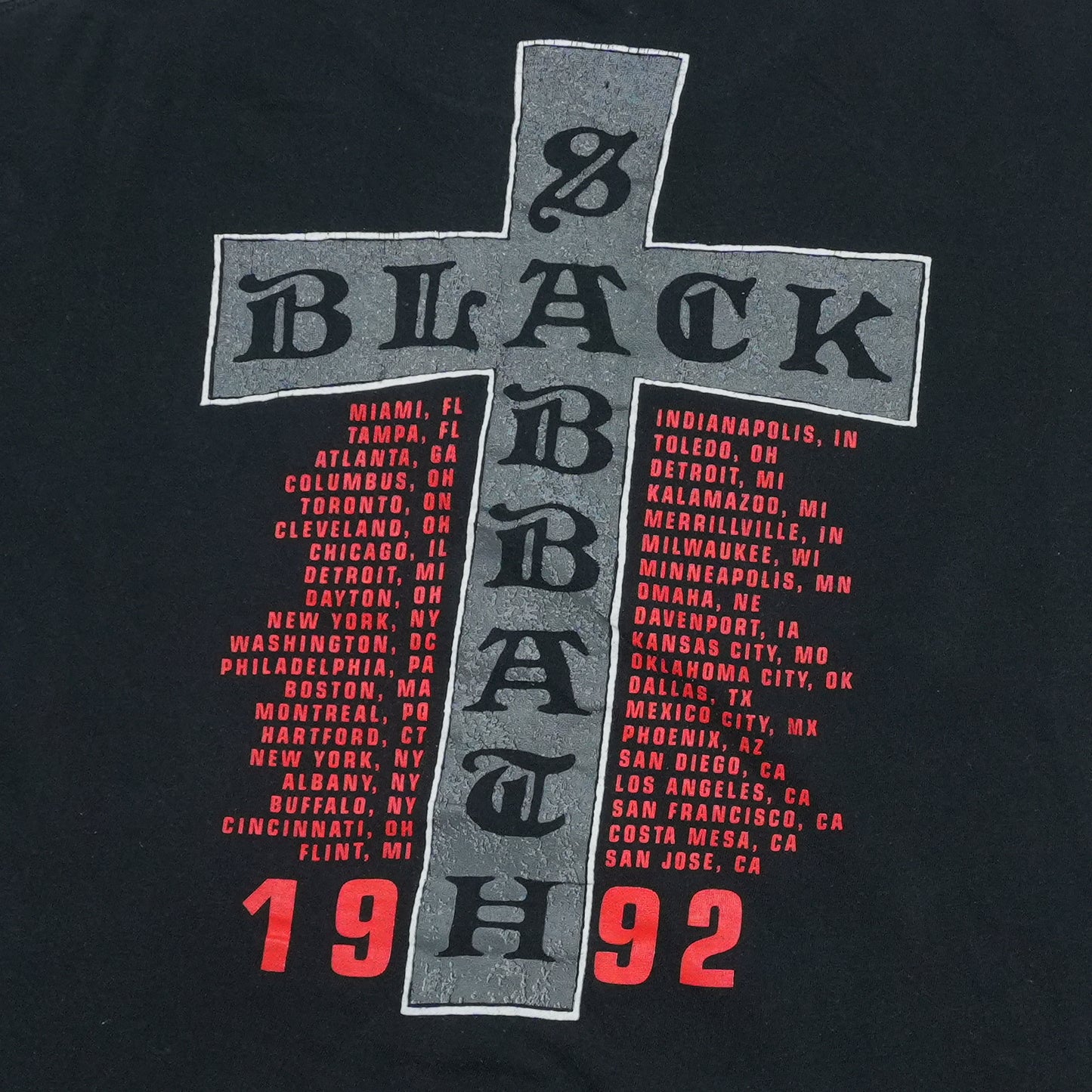 1992 Black Sabbath Dehumanzier Tour Shirt