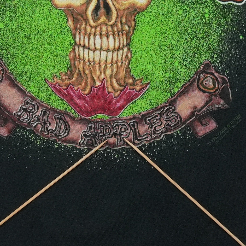 1991 Guns N Roses Bad Apple Tour Shirt Detail 1