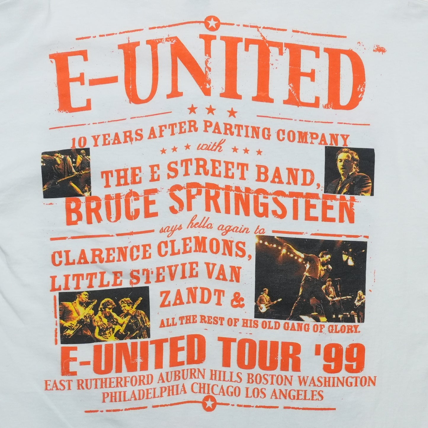 1999 Bruce Springsteen E Street Band E-United Tour Shirt Detail