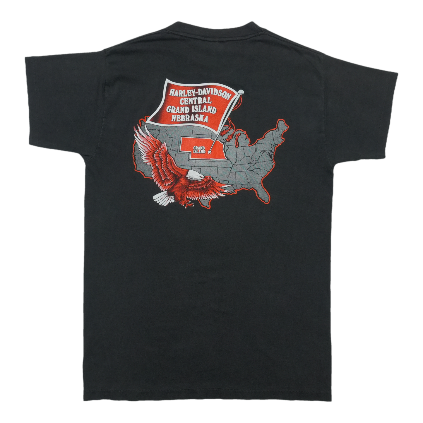 1989 Harley Davidson Motor Co Hawg 3D Emblem ShirtBack