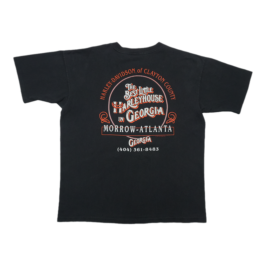 1994 Harley Davidson Rider Mountain Landscape ShirtBack