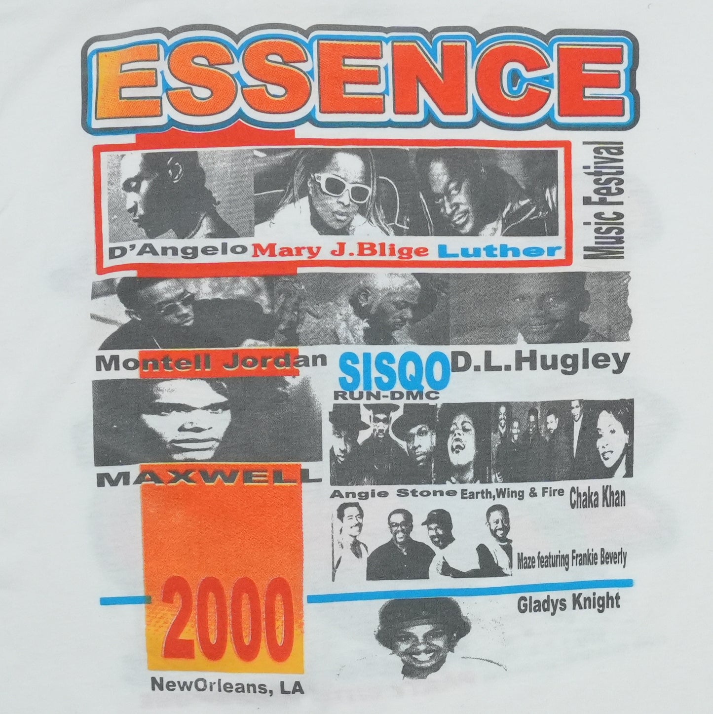 2000 Essence Music Festival New Orleans Shirt Back Graphic