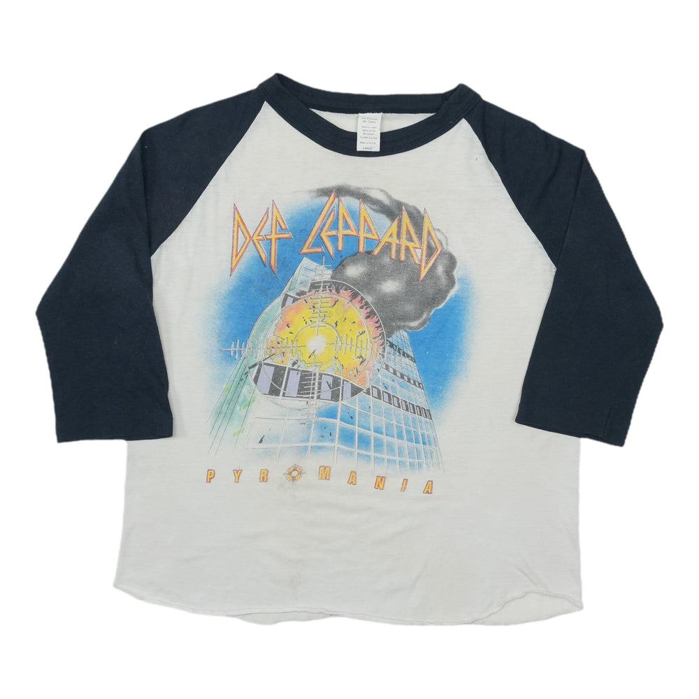 1983 Def Leppard Pyromania Tour Raglan Shirt Front