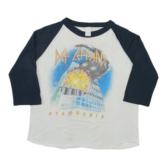 1983 Def Leppard Pyromania Tour Raglan Shirt Front