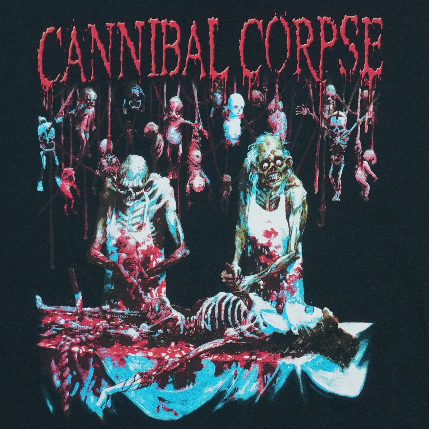 1990s Cannibal Corpse Butchered at Birth Long Sleeve Shirt Front Graphic