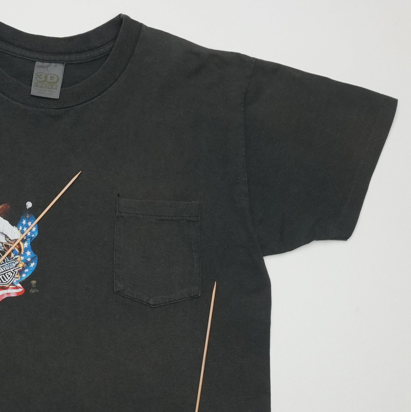 1987 Harley Davidson 3D Emblem Pocket Shirt