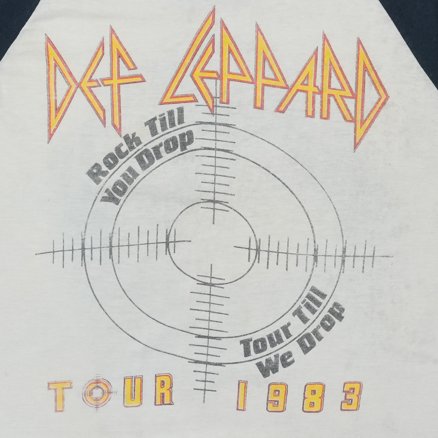 1983 Def Leppard Pyromania Tour Raglan Shirt Detail 5