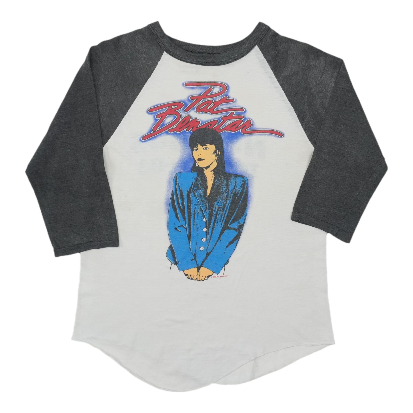 1982 Pat Benatar Get Nervous Tour Raglan Shirt Front