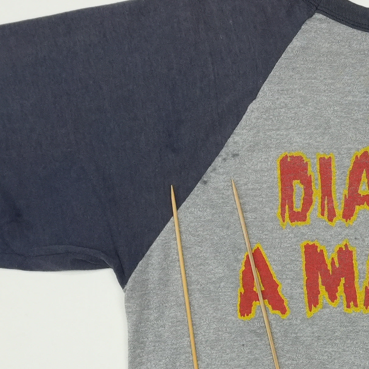 1981 Ozzy Osbourne Diary Of A Madman Raglan Shirt Detail 6