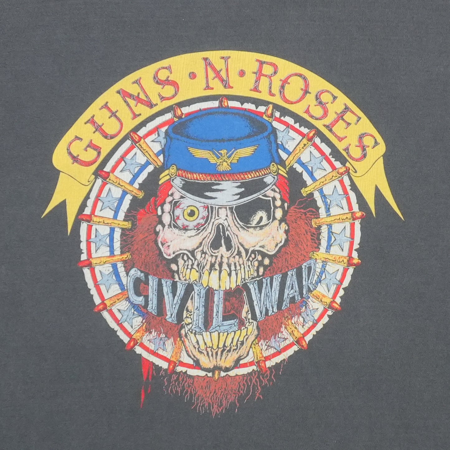 1991 Guns N Roses Civil War Get In The Ring Tour Shirt Front Detail 1
