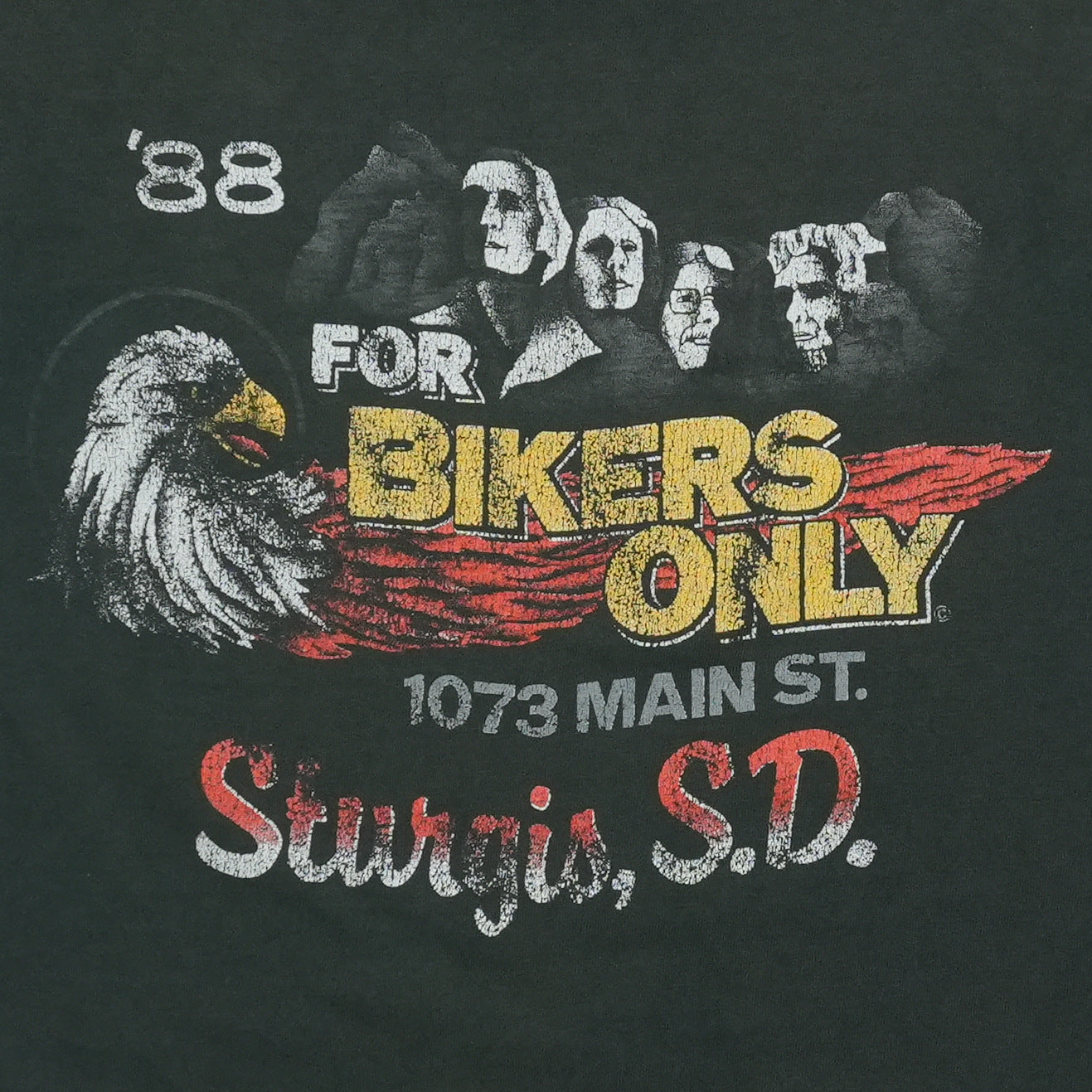 1988 Sturgis Black Hills Rally Shirt Back Graphic