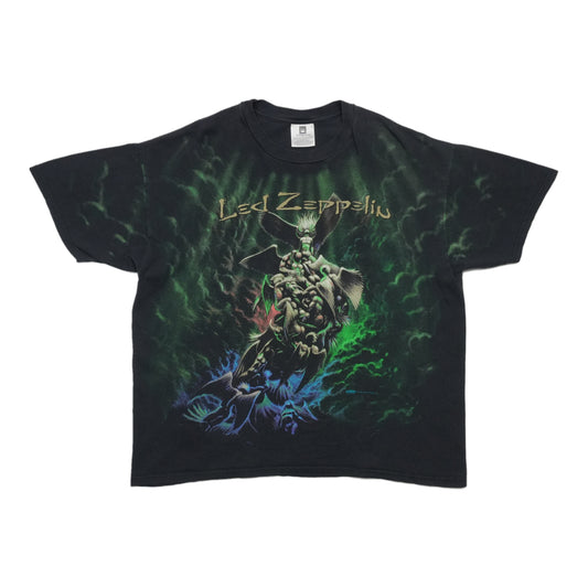 1997 Led Zeppelin Stairway To Heaven All Over Print Shirt Front